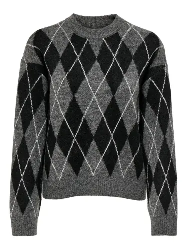 Resim Only Jdybıanka L/S Argyle Pullover Knt Kadın Kazak 15381327