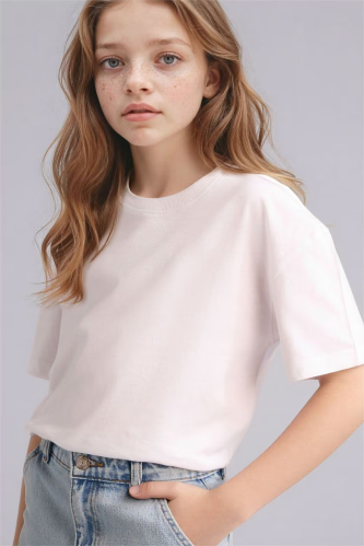 Resim Defacto Kız Çocuk T-shirt D9099A8/WT34