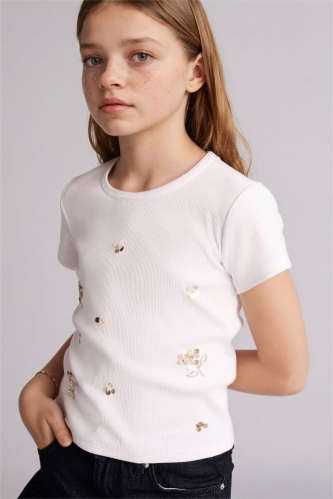 Resim Defacto Kız Çocuk T-shirt G9914A8/WT34