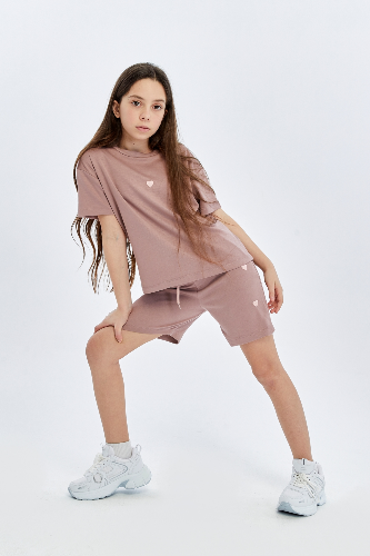 Resim Yenikoza Kız Çocuk Şort Takım