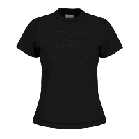 Resim Guess Athleisure  Kadın  T-shirt V6GI09K2976-JBLK Lıson Ss Cn T-Shırt
