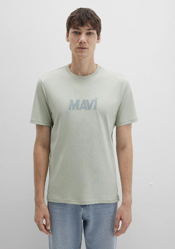 Resim Mavi Erkek T-shirt M0612896-83995