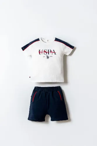 Resim U.S. Polo Assn Bebek Erkek Bebek Şort Takım USB2905