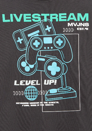 Resim Mavi Erkek Çocuk Tişört M6610419-70087