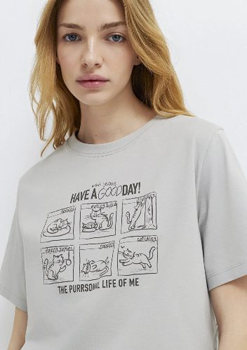 Resim Mavi Kadın T-shirt M1613876-70075