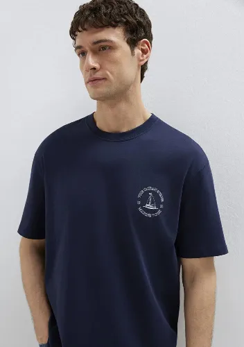 Resim Mavi Erkek T-shirt M0613282-82318