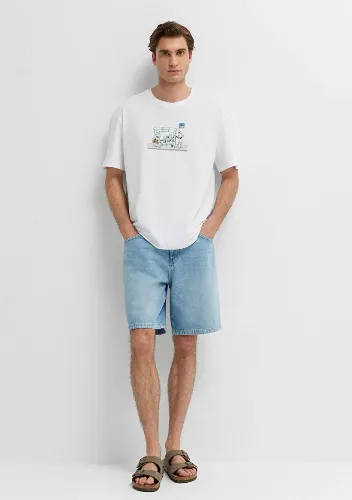 Resim Mavi Erkek T-shirt M0613350-620