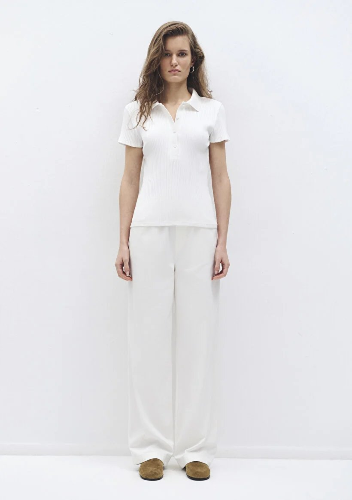 Resim Mavi Kadın Polo Yaka T-shirt M1613120-70057