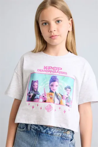 Resim Defacto Kız Çocuk T-shirt H9478A8/GR421