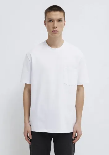 Resim Mavi Cepli Erkek T-Shirt M066248-620