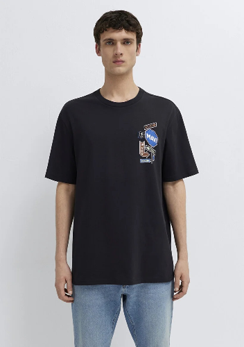 Resim Mavi Erkek T-shirt M0613391-900