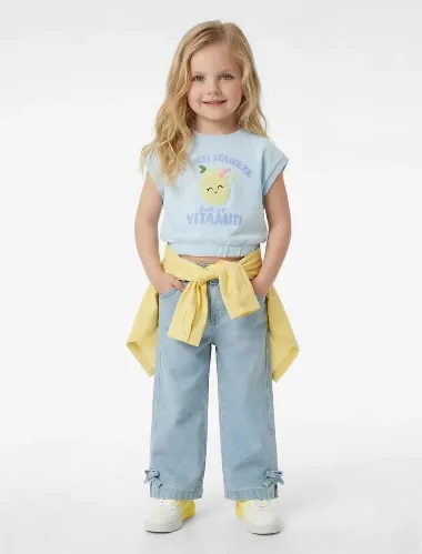 Resim Koton Kız Bebek T-shirt 6SMG10025AK