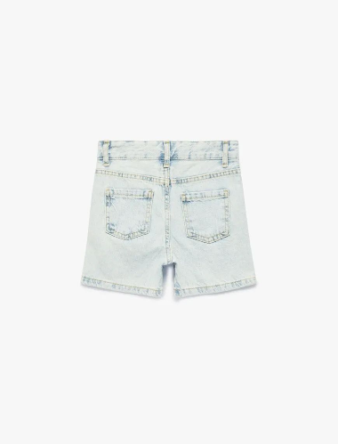 Resim Koton Kız Çocuk Kot&Kanvas Şort 6SKG40016AD