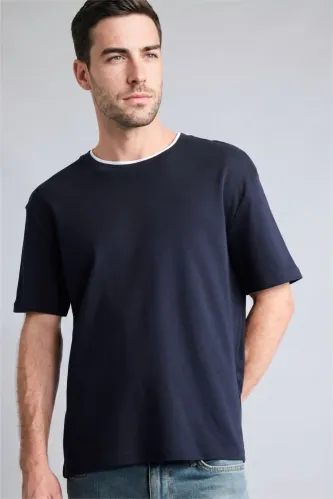 Resim Defacto Erkek T-shirt G7059AX/NV64