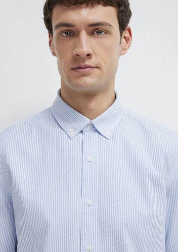 Resim Mavi Erkek Uzun Kol Gömlek M0211916-91471