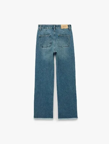 Resim Koton Kız Çocuk Jean Pantolon 7WKG40008AD