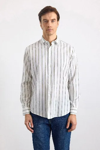 Resim Süvari Cotton Regular Uzun Kol Gömlek Erkek Gömlek SGM1008400007