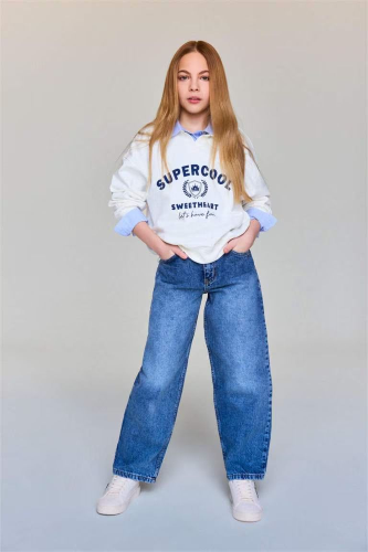 Resim Defacto Kız Çocuk Jean Pantolon G6957A8/NM34