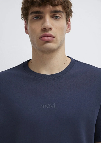 Resim Mavi Erkek T-shirt M0613102-85315