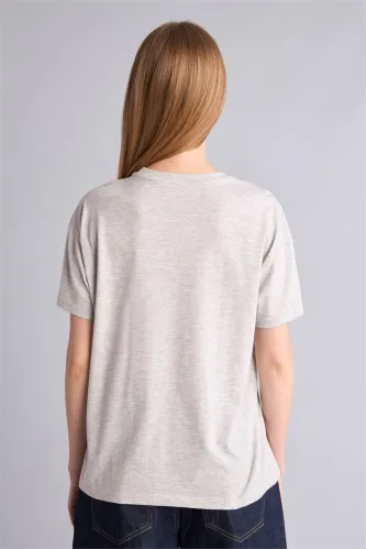 Resim Defacto Kadın T-shirt H6964AX/GR100
