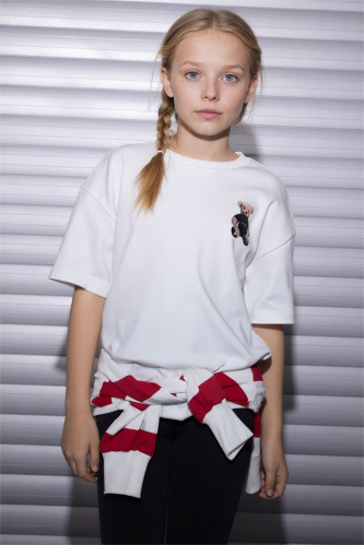 Resim Defacto Kız Çocuk T-shirt G9595A8/ER105