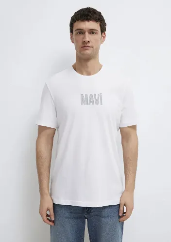 Resim Mavi Erkek T-shirt M0613186-620