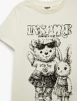 Resim Koton Kız Çocuk T-shirt 6SKG10338AK