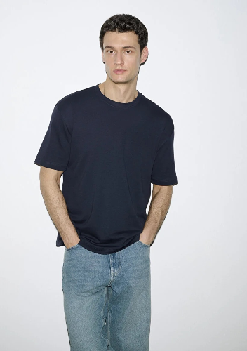 Resim Mavi Erkek T-shirt M0613168-83699