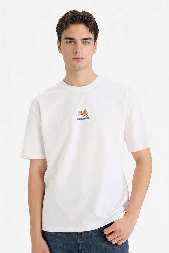 Resim Defacto Erkek T-shirt F8027AX/WT34