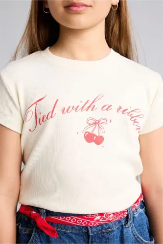 Resim Defacto Kız Çocuk T-shirt G1781A8/ER105