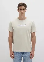Resim Mavi Baskılı Erkek T-shirt M0610943-70144