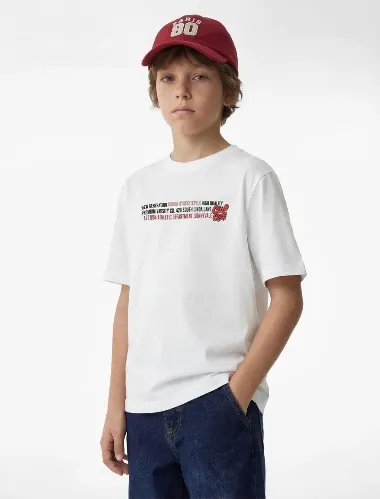 Resim Koton Erkek Çocuk T-shirt 6SKB10394TK