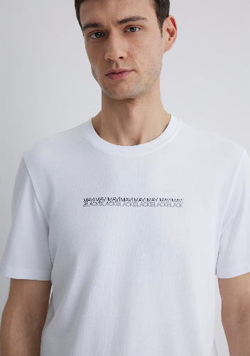 Resim Mavi Erkek T-shirt M0612647-620