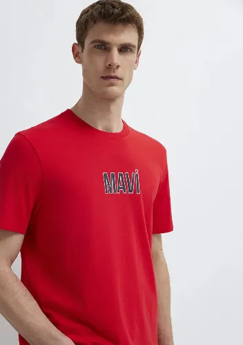 Resim Mavi Erkek T-shirt M0613186-70467