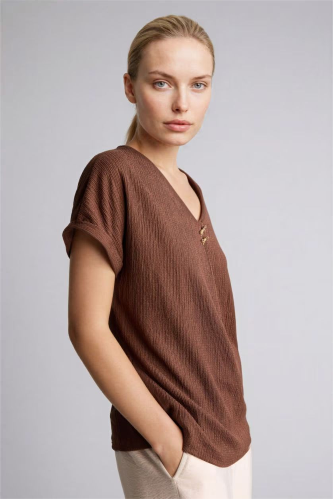 Resim Defacto Kadın T-shirt H1173AX/BN320