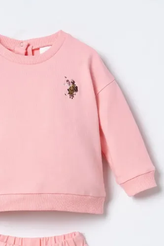 Resim U.S. Polo Assn Bebek Kız Bebek Sweat Takım USB3245