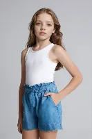 Resim Defacto Kız Çocuk Kot&Kanvas Şort G6380A8/NM28