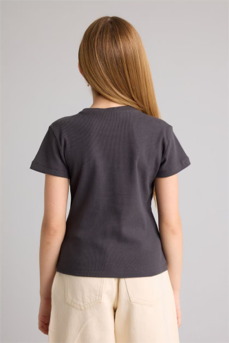 Resim Defacto Kız Çocuk T-shirt H5294A8/AR138