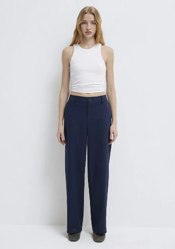 Resim Mavi Kadın Kanvas Pantolon M1011160-82318