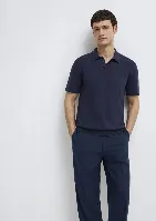 Resim Mavi Erkek Triko T-shirt M0710248-83699