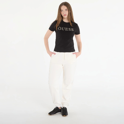 Resim Guess Athleisure  Kadın  T-shirt V6RI20J1314-JBLK Octavıa Rn Ss T-Shırt