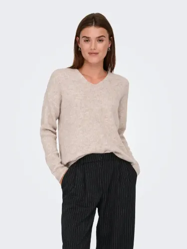 Resim Only Onlcamılla V-Neck L/S Pullover Knt Noos Kadın Kazak 15204588