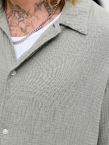 Resim Jack & Jones Jornantucket Double Cloth Shırt Ss Ea26 Erkek Gömlek 12291812