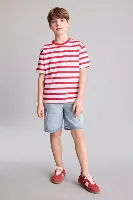 Resim Defacto Erkek Çocuk T-shirt H4342A8/RD79