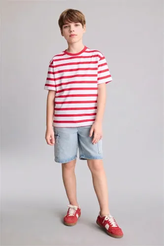 Resim Defacto Erkek Çocuk T-shirt H4342A8/RD79