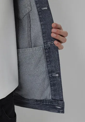 Resim Mavi Erkek Jean Ceket M010143-A4066