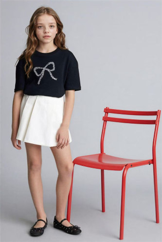 Resim Defacto Kız Çocuk T-shirt H3419A8/BK81