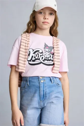 Resim Defacto Kız Çocuk T-shirt H3475A8/PN180