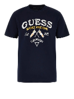 Resim Guess  Erkek  T-shirt M6GI06K2917-G7V2 Cn Ss Flags And Cord Tee