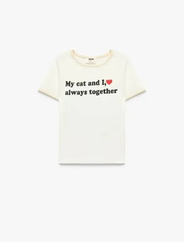 Resim Koton Kız Çocuk T-shirt 6SKG10633AK